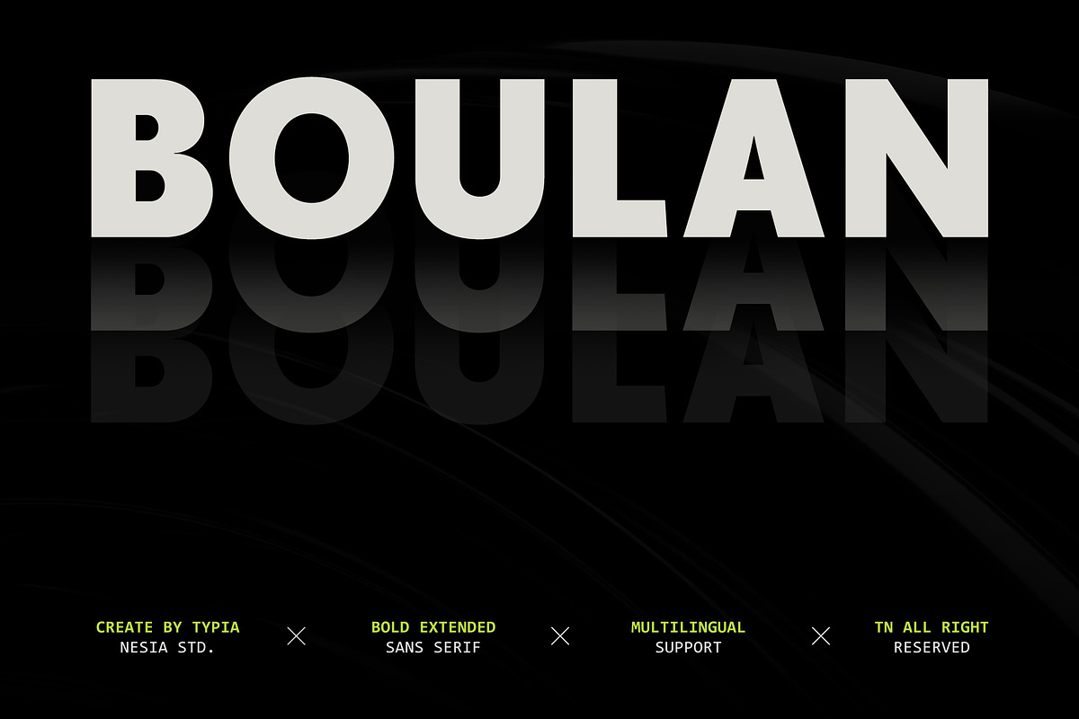 Boulan - Bold Modern Clean Logo Font, a Sans Serif Font by Typia Nesia (Photo 1 of 11)