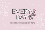 Every Day Cute Hand-drawn Serif Font, a Serif Font by Mastilo Designs (Thumbnail 1 of 8)
