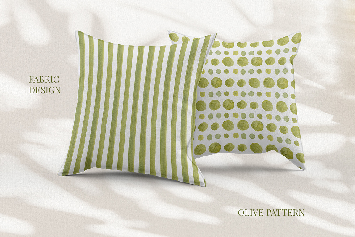 Olive abstract patterns watercolor, a Texture Illustration by YarovaArt (Photo 10 of 21)