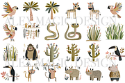 Safari Clipart Bundle, a Decorative Illustration by Pati Charm Studio (Thumbnail 2 of 8)