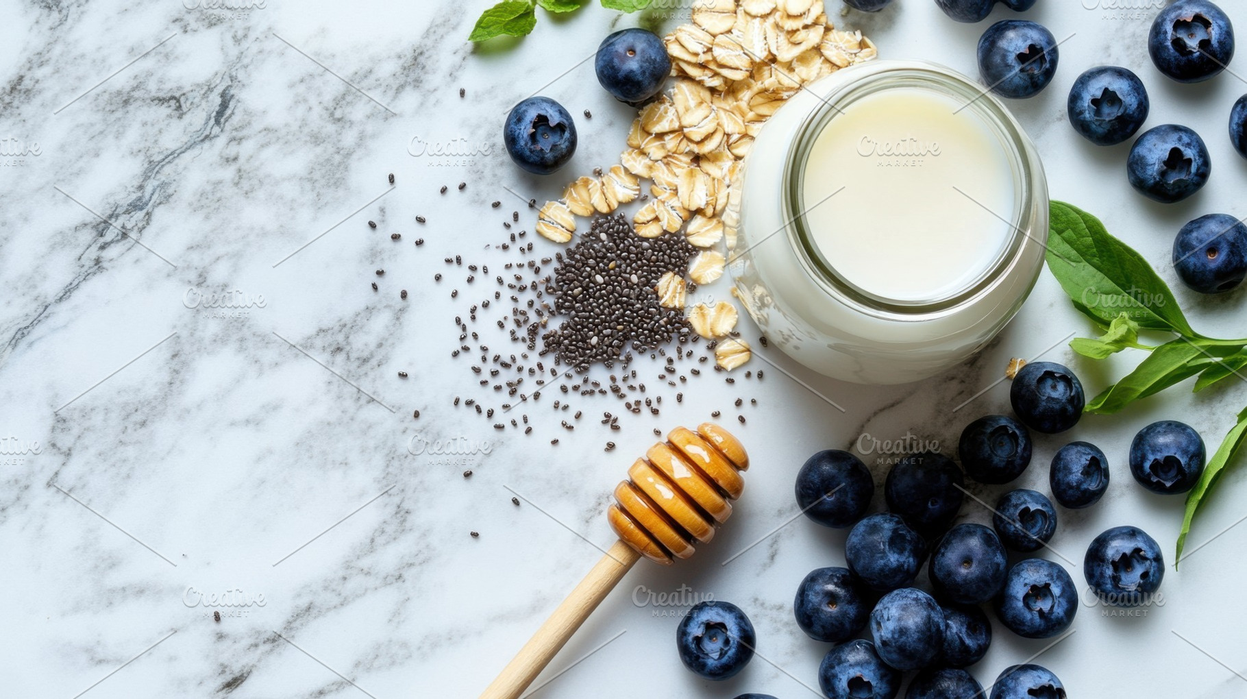 Healthy breakfast bowl with berries, a Photo by Beautiful things