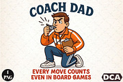 Coach Dad Funny Fathers Day Sublimat, an Illustration by DreamCafeArt (Thumbnail 1 of 7)