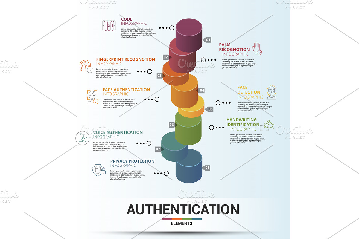 Infographic Authentication template, an Object Illustration by ...