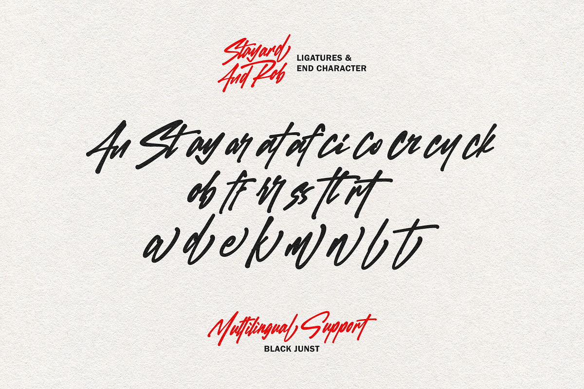 Stayard and Rob - Streetwear Display, a Script Font by Black Junst (Photo 9 of 9)