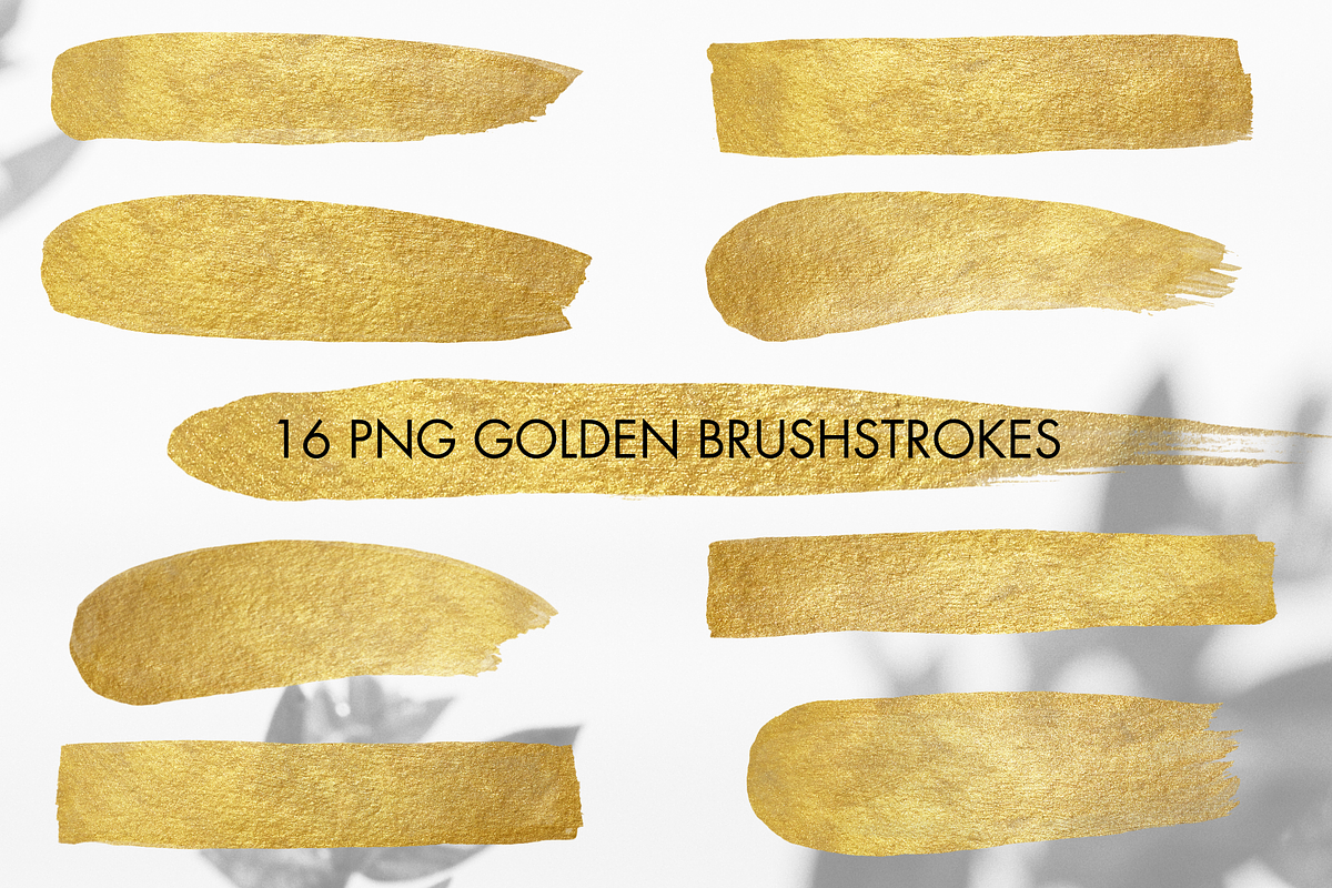 41 Gold Brush Strokes Png, a Texture Graphic by Kat Anti (Photo 2 of 7)