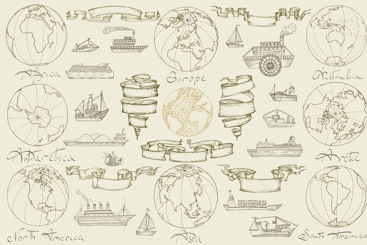 Nautical illustrations set, a Decorative Illustration by ArtOwl (Photo 3 of 4)
