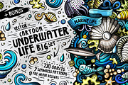Sea Life Cartoon Doodle Big Pack, a Decorative Illustration by BALABOLKA (Thumbnail 1 of 10)