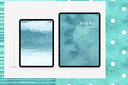 Mint Watercolor Paper Backgrounds, a Texture Graphic by Naty Art (Thumbnail 3 of 9)