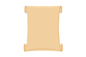 A large beige parchment scroll lies, a Texture Illustration by Woters little shop