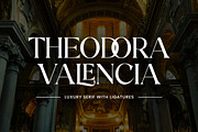 Theodora Valencia Luxury Serif Font, a Serif Font by UICreative (Thumbnail 1 of 13)