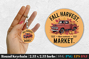 Fall Round Keychain SVG PNG Bundle, an Illustration by Actual Pixel (Thumbnail 19 of 20)