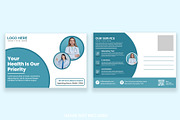 Medical healthcare postcard design, a Card Template by graphics city (Thumbnail 1 of 2)