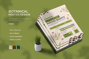 Botanical Event - Poster Template, a Poster Template by VUNIRA
