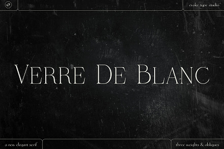 Verre De Blanc - An Elegant Serif