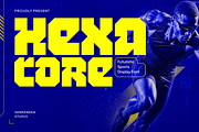 Hexacore Futuristic Display Font, a Symbol Font by Serbaneka Studio (Thumbnail 1 of 7)