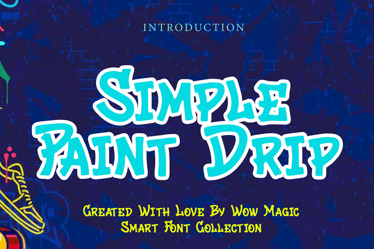 Simple Paint Drip, a Slab Serif Font by Wow Magic (Photo 1 of 3)