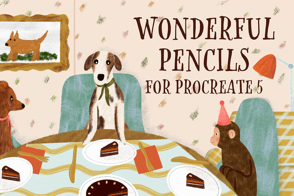 Wonderful Pencils for Procreate 5, a Brush Add-On by Biso Studio (Photo 1 of 4)