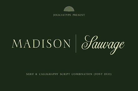 Madison Sauvage - Font Duo, a Script Font by Jolicia Type