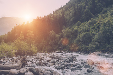 River forest & mountains russia containing hill, outdoor, and photography, a Nature Photo by TravelFlow