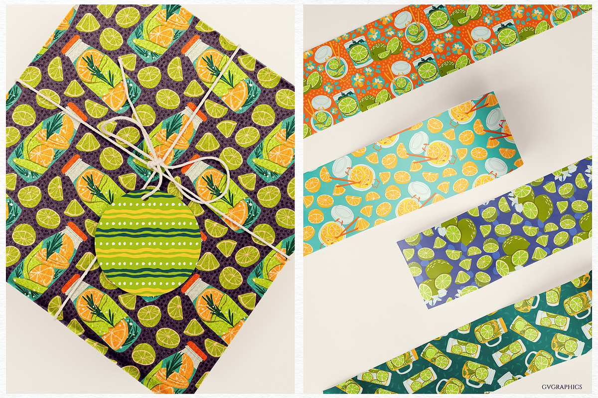 Limes and Lemons Patterns, a Pattern Graphic by GVGraphics (Photo 8 of 18)