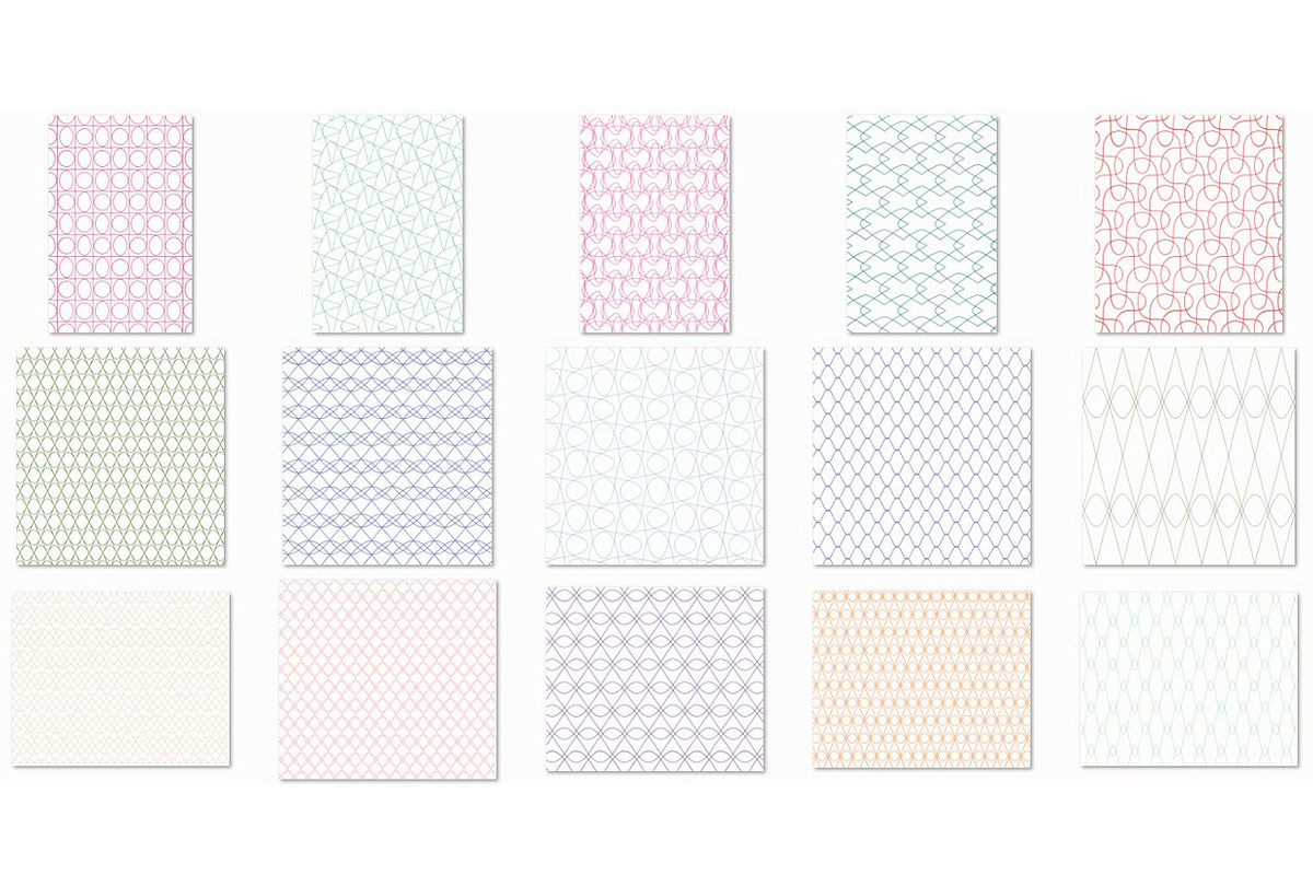 15 Guilloche Seamless Patterns, a Background Graphic by Kseniya-Omega (Photo 2 of 5)