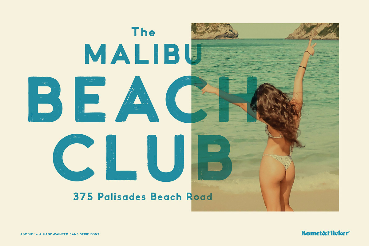 Abodio - A Hand-Painted Font, a Sans Serif Font by Komet & Flicker (Photo 8 of 15)