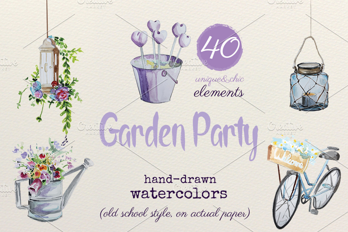 Garden Party - Watercolors, an Illustration by Friendly Label (Photo 1 of 5)