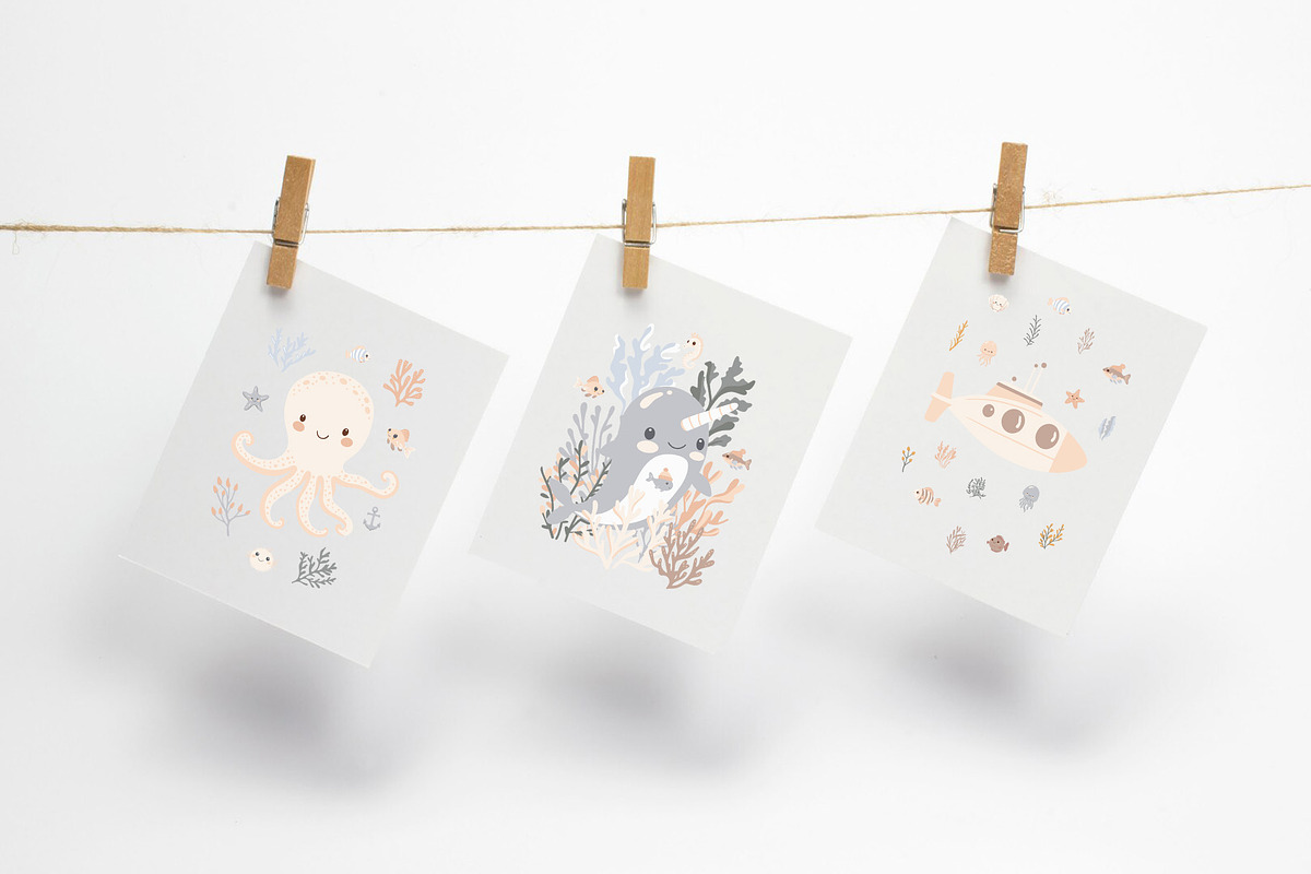 Ocean Adventure Bundle, an Animal Illustration by Mariia Kovalchuk (Photo 10 of 12)