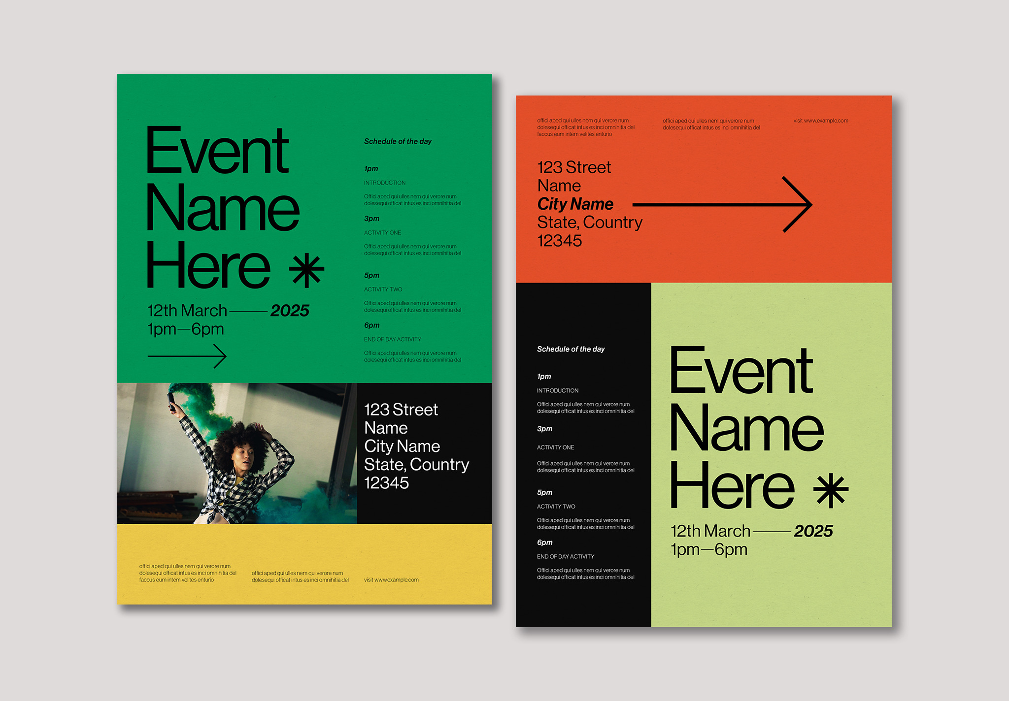 Modern Event Poster Layout, a Presentation Template by wavebreak