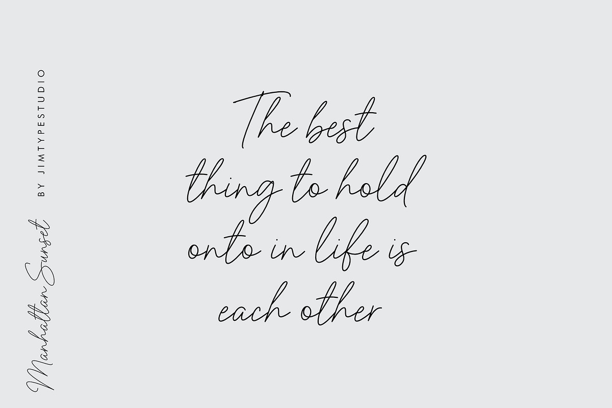 Manhattan Sunset Font, a Script Font by Jimtype Studio (Photo 4 of 9)