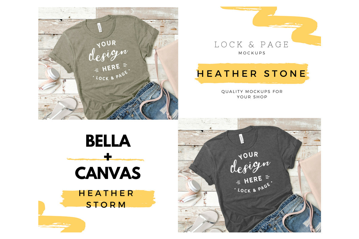 Bella Canvas 3001 Mega Bundle Mockup, a Shirt Mockup by lock and page (Photo 74 of 84)