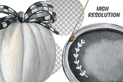 Watercolor buffalo plaid halloween, a Seasonal Illustration by ArtfulStudio (Thumbnail 4 of 8)