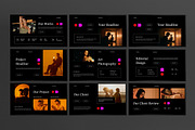 Black Portfolio Google Slide, a Presentation Template by graphicook (Thumbnail 4 of 8)