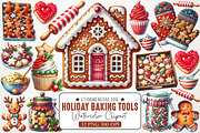 Holiday Baking Tools & Cookies Clipa, an Illustration by RobertsArt (Thumbnail 1 of 7)