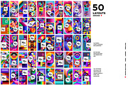 50 Colorfful Abstract Background, a Decorative Illustration by singpentinkhappy (Thumbnail 2 of 8)