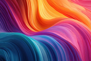 Vibrant flowing abstract brushstroke waves, a Background Photo by AlyaAnd