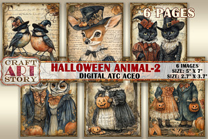 Halloween Animals-2 Picture Collage