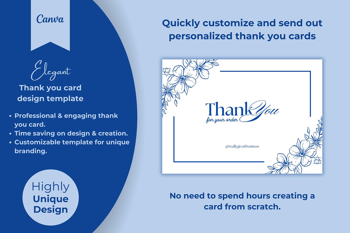 Thank you card template - Canva, a Card Template by DesignArts (Photo 1 of 4)