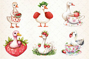Strawberry Goose Clipart, an Illustration by Dream Creation (Thumbnail 2 of 5)