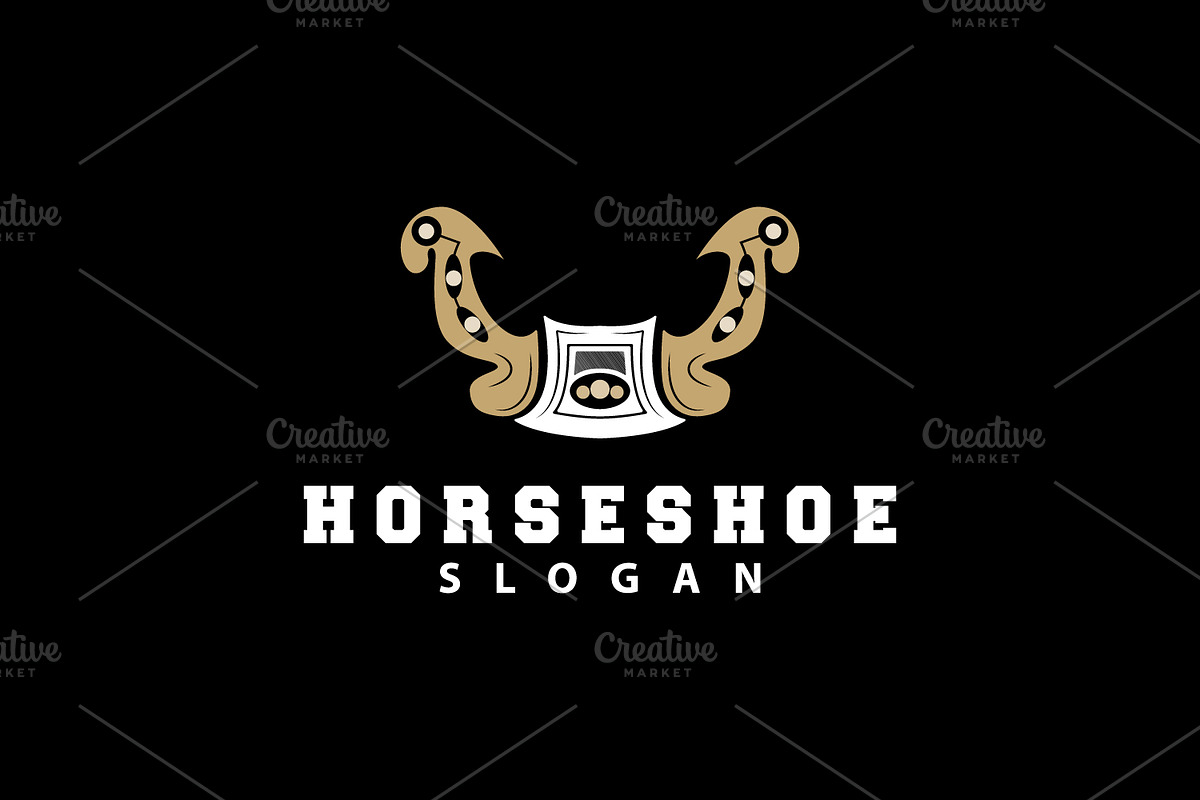 Horseshoe Logo, Vintage Old Retro, a Branding \u0026 Logo Template by Maylianaw28, image size:1200x800
