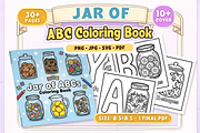Jar of ABCs Coloring Book, an Education Illustration by Craftsbeefy (Thumbnail 1 of 4)