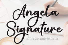 Angela Signature | Script Font
