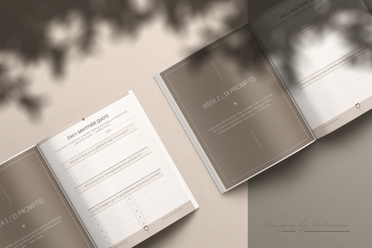 Gratitude Journal Prompts | Canva, a Magazine Template by Designs by Darowan (Photo 7 of 10)