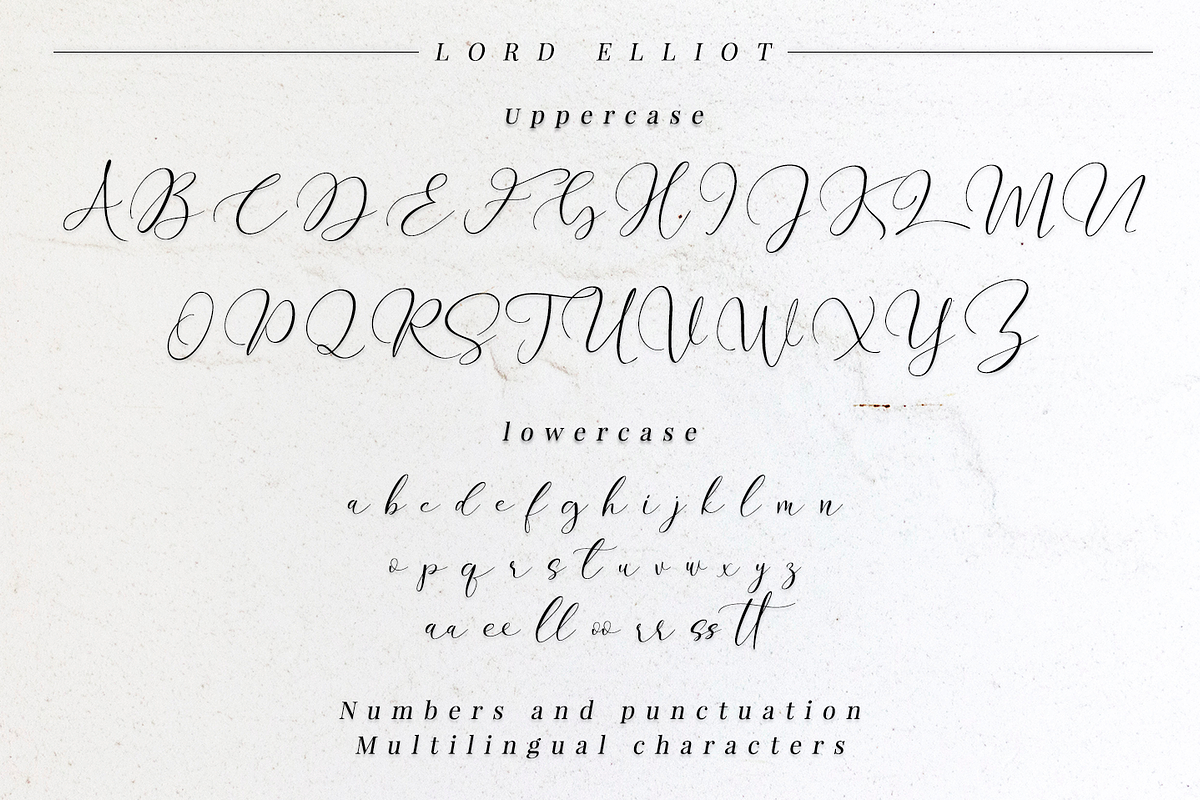 Lord Elliot Pretty Script Font preview 6
