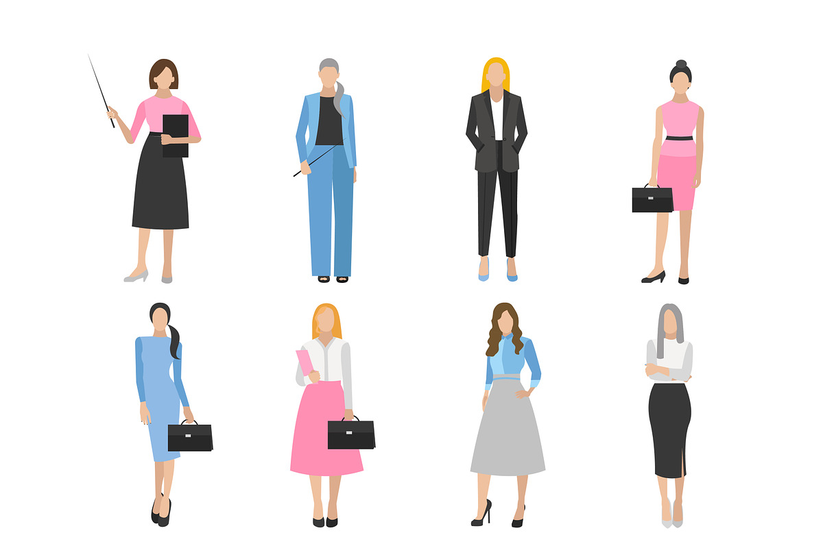 Women in elegant office clothes., a Work Illustration by OS