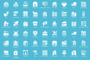 216 Real Estate Glyph Icons