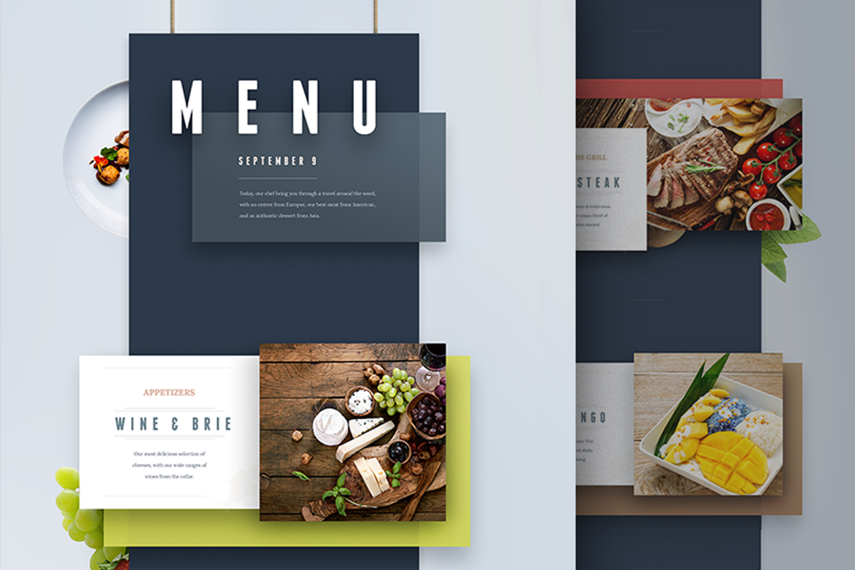 Menu and Presentation UI, a Websites & App Template by Orizon Design