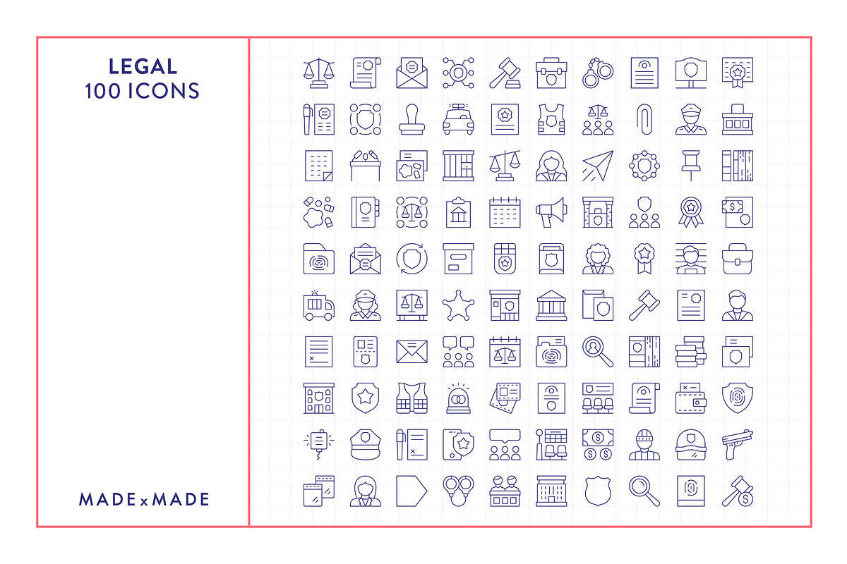 Legal Line Icons, an Outline Icon by Made by Made (Photo 5 of 8)