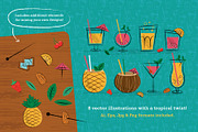 Tiki Cocktail Party Illustrations, a Food Illustration by Wingsart Studio (Thumbnail 2 of 3)
