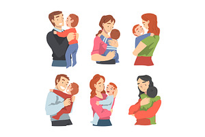 Man and Woman Character Holding, a Person Illustration by TopVectors